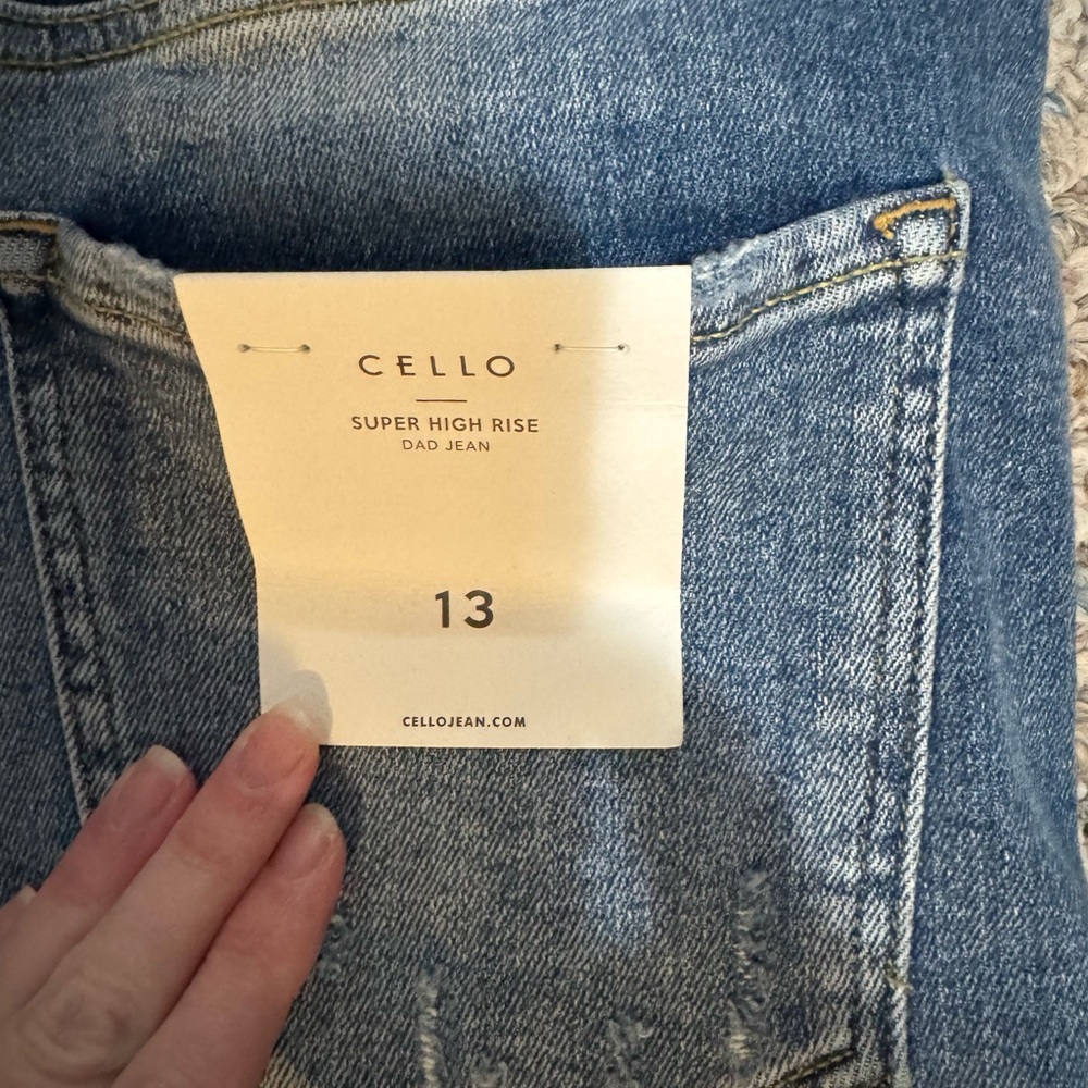 Bohme Cello Women's Blue Super High Rise Jeans Button Fly